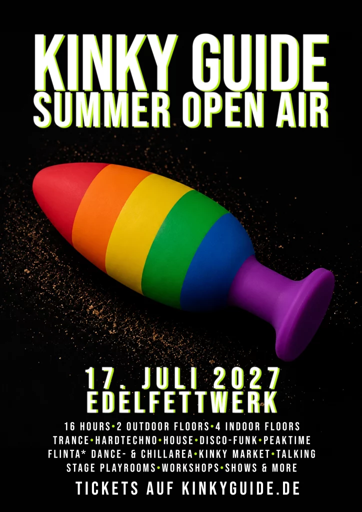 KINKY GUIDE SUMMER OPEN AIR Plakat des KINKY GUIDE SUMMER OPEN AIR – Kinky Party in Hamburg am 17. Juli 2027